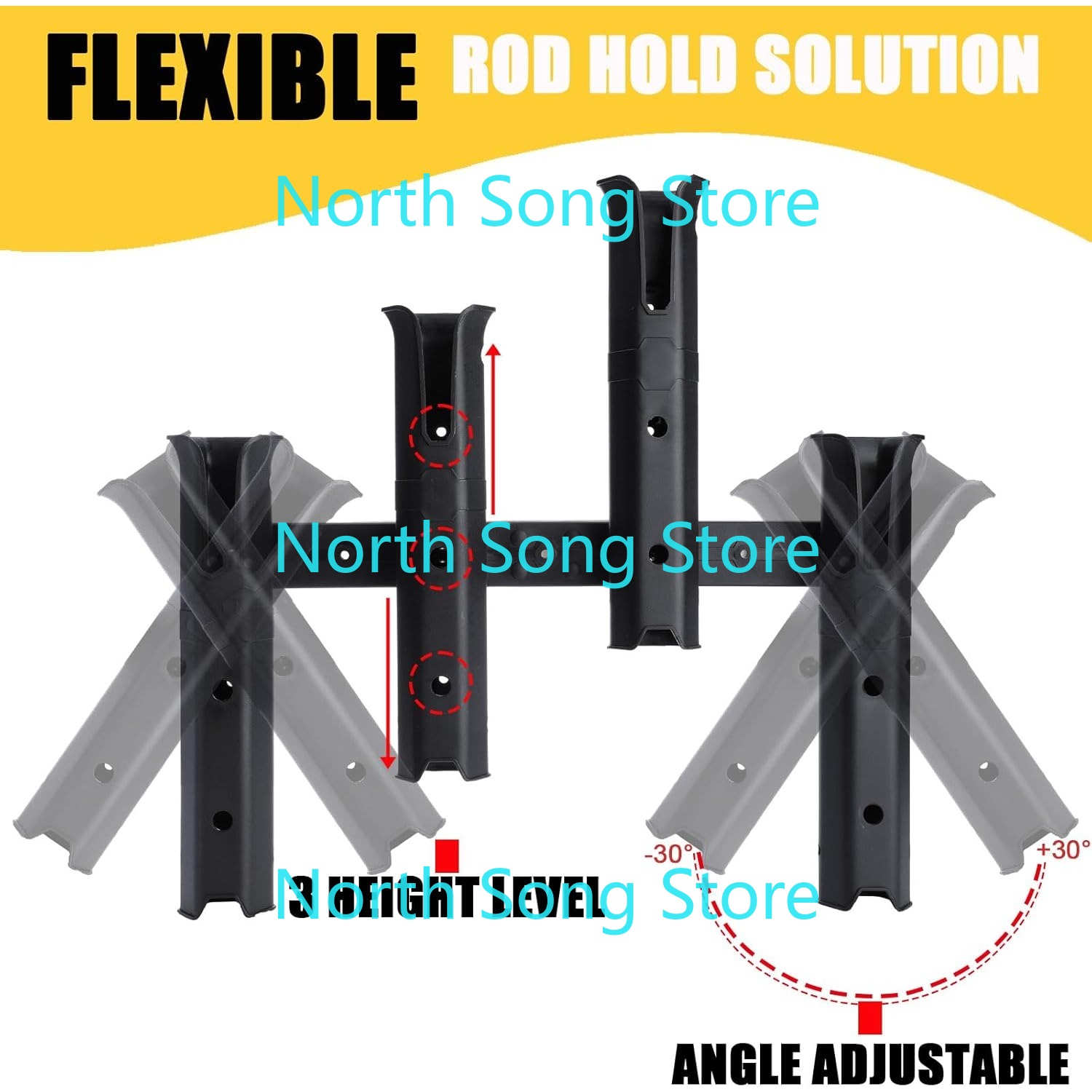 Adjustable Fishing Rod Holders - огляд і ціна Fishing Kayak Cart
