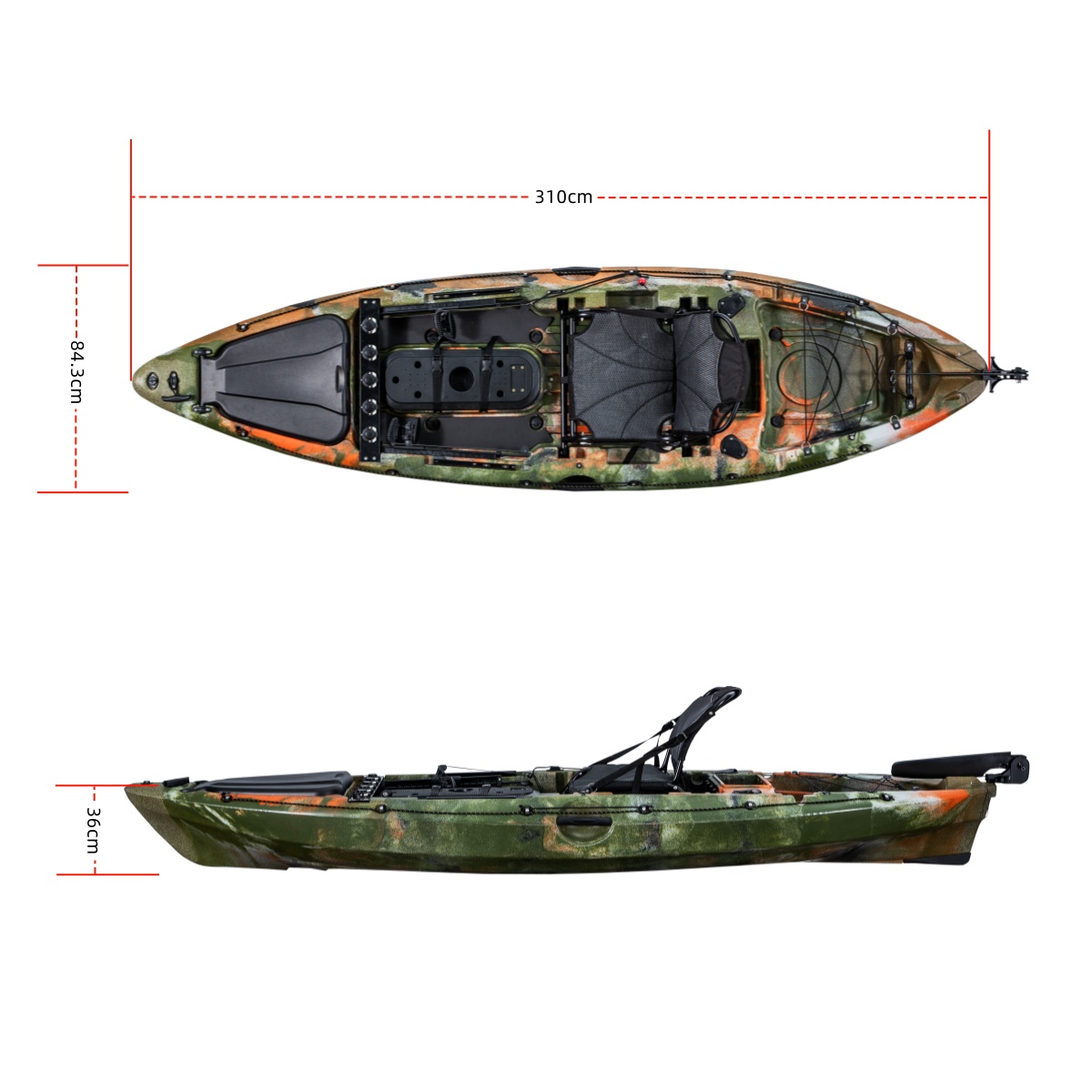 LSF First-class Single Fishing - огляд і ціна Fishing Kayak Sit On Top